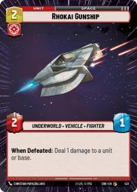 star wars unlimited shadows of the galaxy rhokai gunship hyperspace