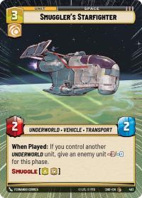 star wars unlimited shadows of the galaxy smuggler s starfighter hyperspace foil