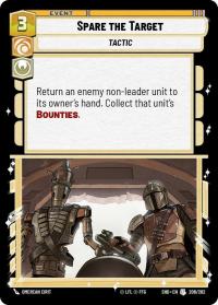 star wars unlimited shadows of the galaxy spare the target foil