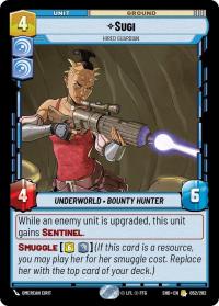star wars unlimited shadows of the galaxy sugi hired guardian foil