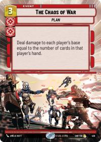 star wars unlimited shadows of the galaxy the chaos of war hyperspace foil