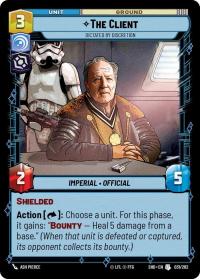 star wars unlimited shadows of the galaxy the client dictated by discretion
