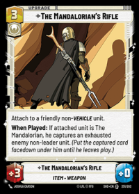 star wars unlimited shadows of the galaxy the mandalorian s rifle foil