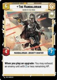 star wars unlimited shadows of the galaxy the mandalorian sworn to the creed foil