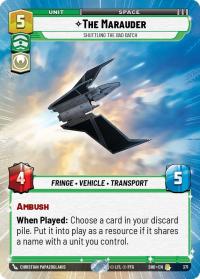 star wars unlimited shadows of the galaxy the marauder shuttling the bad batch hyperspace foil