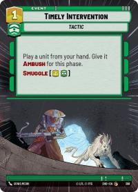 star wars unlimited shadows of the galaxy timely intervention hyperspace foil
