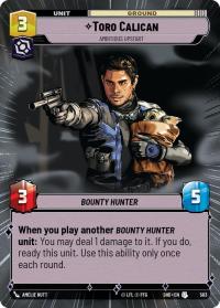 star wars unlimited shadows of the galaxy toro calican ambitious upstart hyperspace foil