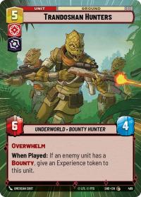 star wars unlimited shadows of the galaxy trandoshan hunters hyperspace