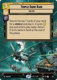 star wars unlimited shadows of the galaxy triple dark raid hyperspace foil
