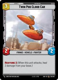 star wars unlimited shadows of the galaxy twin pod cloud car