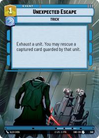 star wars unlimited shadows of the galaxy unexpected escape hyperspace foil