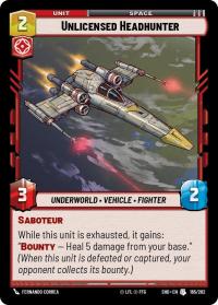 star wars unlimited shadows of the galaxy unlicensed headhunter foil
