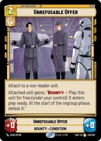 star wars unlimited shadows of the galaxy unrefusable offer foil