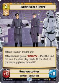star wars unlimited shadows of the galaxy unrefusable offer hyperspace foil