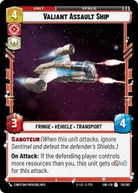 star wars unlimited shadows of the galaxy valiant assault ship foil