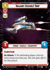 star wars unlimited shadows of the galaxy valiant assault ship hyperspace foil