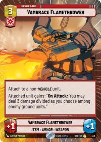 star wars unlimited shadows of the galaxy vambrace flamethrower hyperspace foil