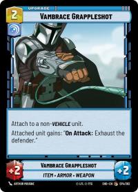 star wars unlimited shadows of the galaxy vambrace grappleshot foil