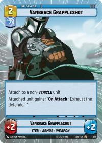 star wars unlimited shadows of the galaxy vambrace grappleshot hyperspace foil