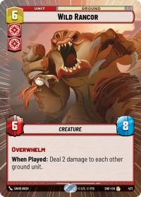 star wars unlimited shadows of the galaxy wild rancor hyperspace foil