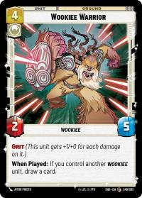 star wars unlimited shadows of the galaxy wookiee warrior foil