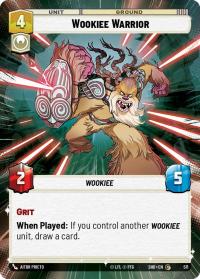 star wars unlimited shadows of the galaxy wookiee warrior hyperspace foil