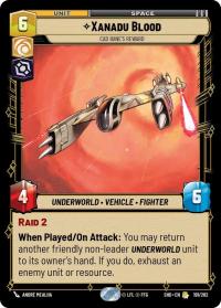 star wars unlimited shadows of the galaxy xanadu blood cad bane s reward foil