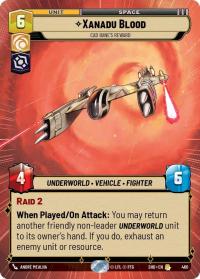 star wars unlimited shadows of the galaxy xanadu blood cad bane s reward hyperspace