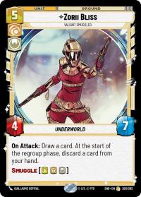 star wars unlimited shadows of the galaxy zorii bliss valiant smuggler