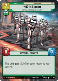 star wars unlimited spark of rebellion 97th legion keeping the peace on sullust hyperspace foil
