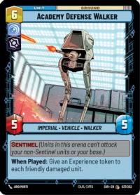 star wars unlimited spark of rebellion academy defense walker foil