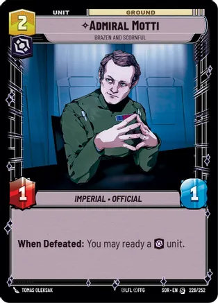 Admiral Motti - Brazen and Scornful