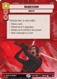 star wars unlimited spark of rebellion aggression hyperspace foil