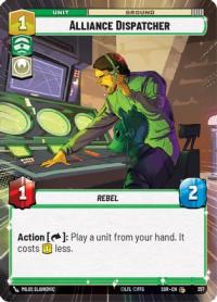 star wars unlimited spark of rebellion alliance dispatcher hyperspace foil