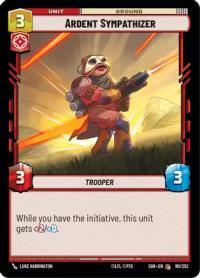 star wars unlimited spark of rebellion ardent sympathizer foil