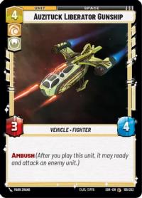 star wars unlimited spark of rebellion auzituck liberator gunship foil