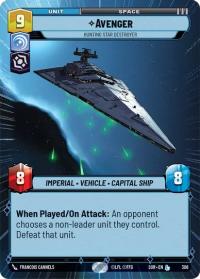 star wars unlimited spark of rebellion avenger hunting star destroyer hyperspace foil