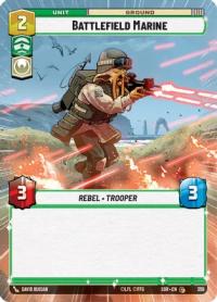 star wars unlimited spark of rebellion battlefield marine hyperspace foil