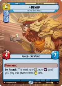 star wars unlimited spark of rebellion bendu the one in the middle hyperspace foil