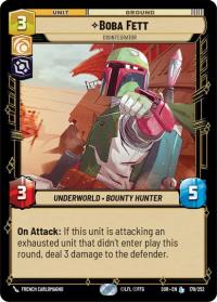 star wars unlimited spark of rebellion boba fett disintegrator foil