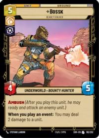 star wars unlimited spark of rebellion bossk deadly stalker foil