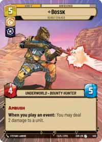 star wars unlimited spark of rebellion bossk deadly stalker hyperspace foil