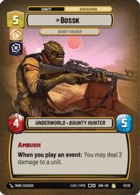 star wars unlimited spark of rebellion bossk deadly stalker weekly play promos wpp