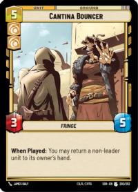 star wars unlimited spark of rebellion cantina bouncer foil