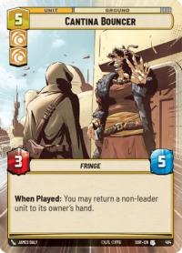 star wars unlimited spark of rebellion cantina bouncer hyperspace foil