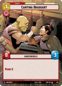 star wars unlimited spark of rebellion cantina braggart hyperspace foil