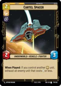 star wars unlimited spark of rebellion cartel spacer foil