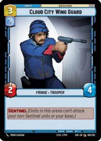 star wars unlimited spark of rebellion cloud city wing guard foil