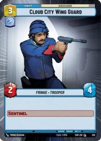 star wars unlimited spark of rebellion cloud city wing guard hyperspace foil