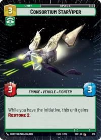 star wars unlimited spark of rebellion consortium starviper hyperspace foil